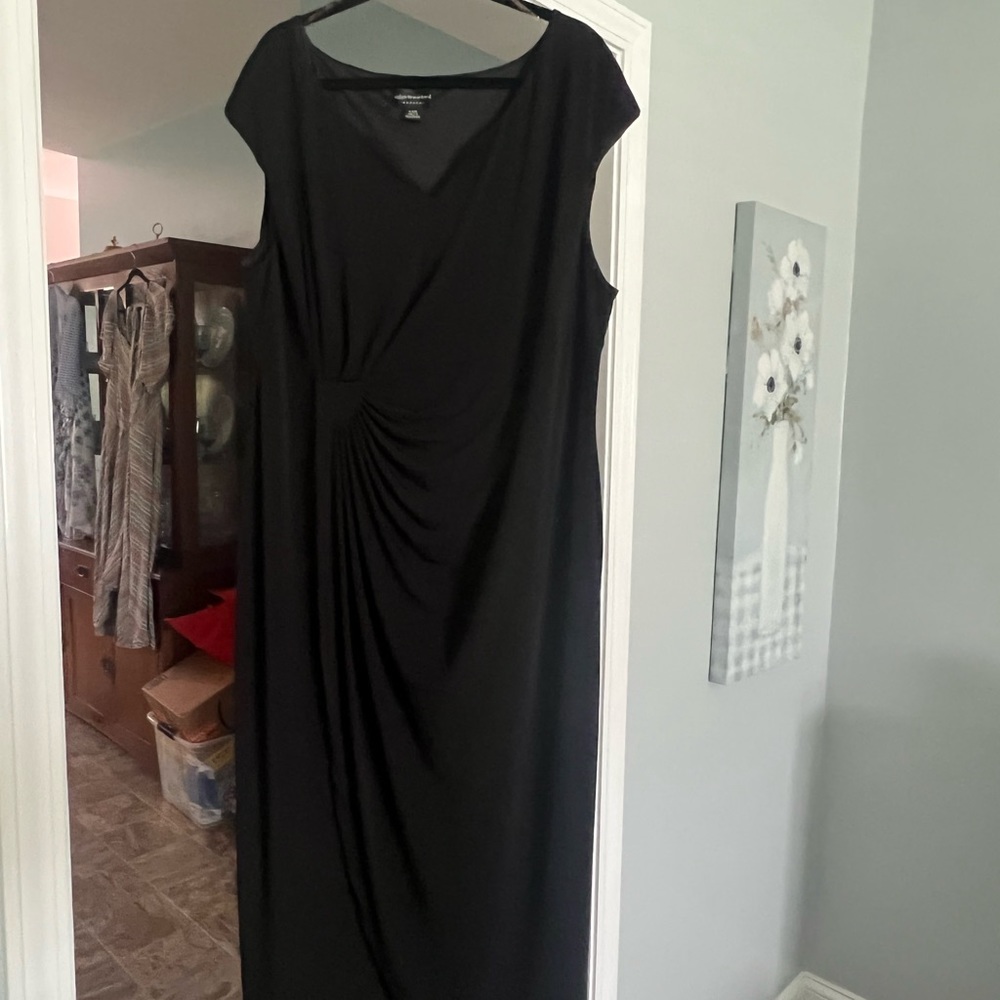 Black Shin Length Gown